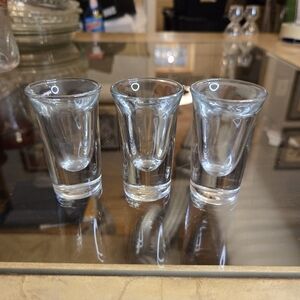 Clear Glass Heavy Shot Glass Set
